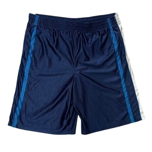 Navy White Athletic Gym Shorts Size 14 activewear - Picture 1 of 6